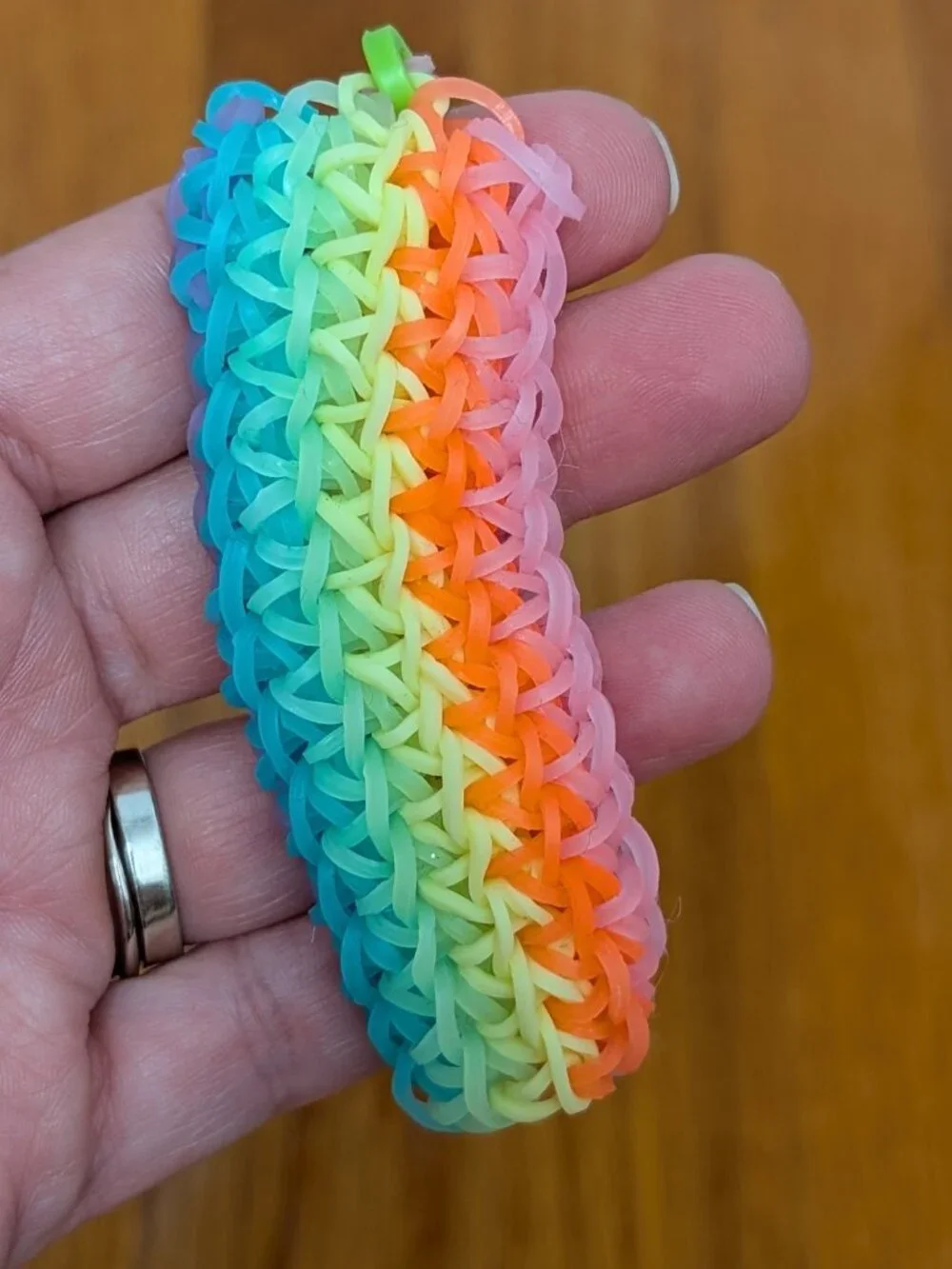 (3) Handmade Rainbow Loom Bracelets, Starburst, Triple Single & Geometric